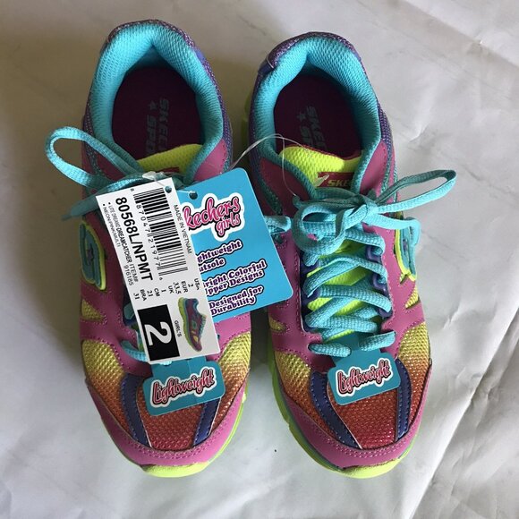 SKECHERS LITE DREAMZ Girls Shoes SIZE 2 DREAMCATCHER 80568L‎ Neon Pink | New - Picture 4 of 5